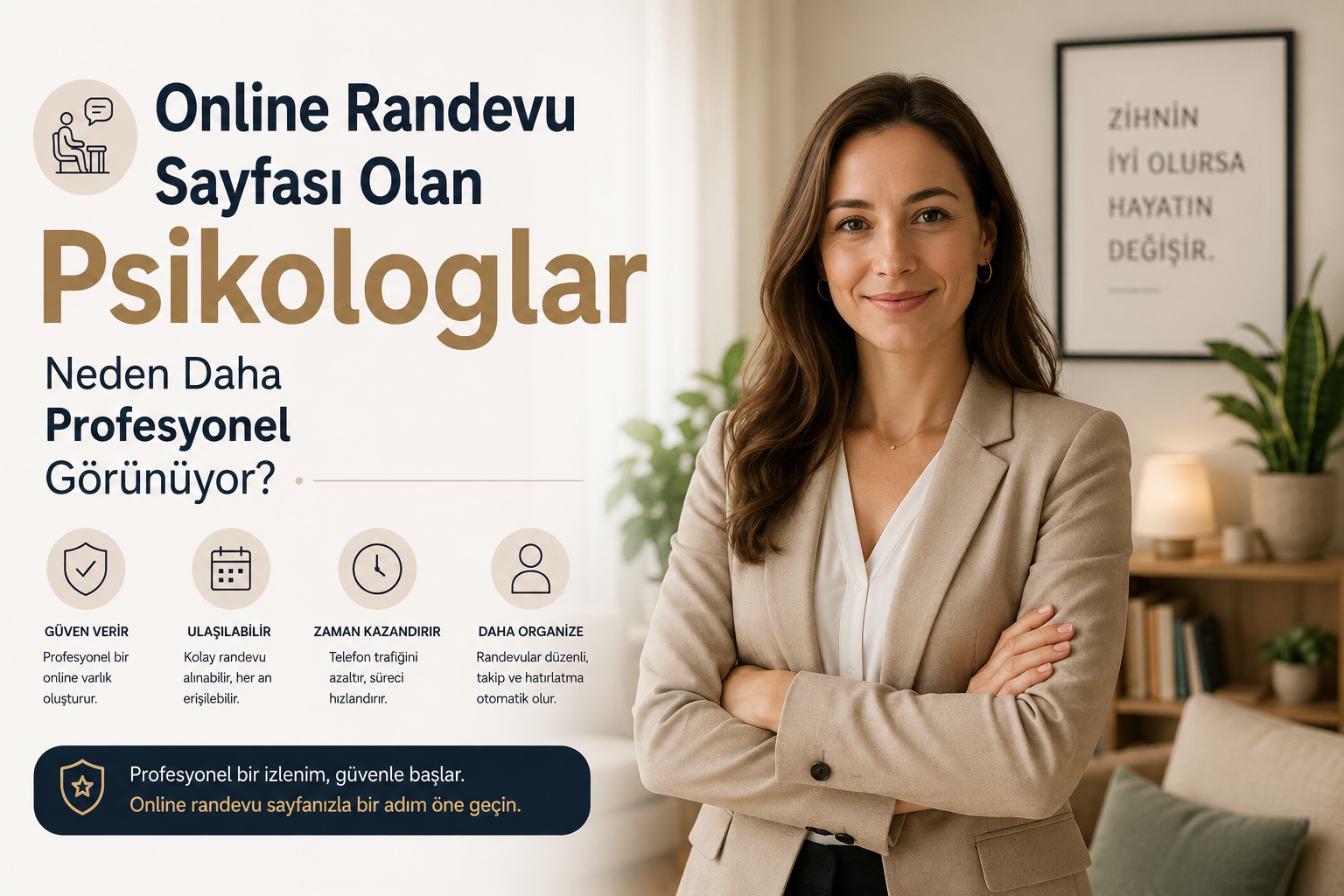 Psikologlar İçin Online Randevu Sayfasının Profesyonel İmaja Etkisi