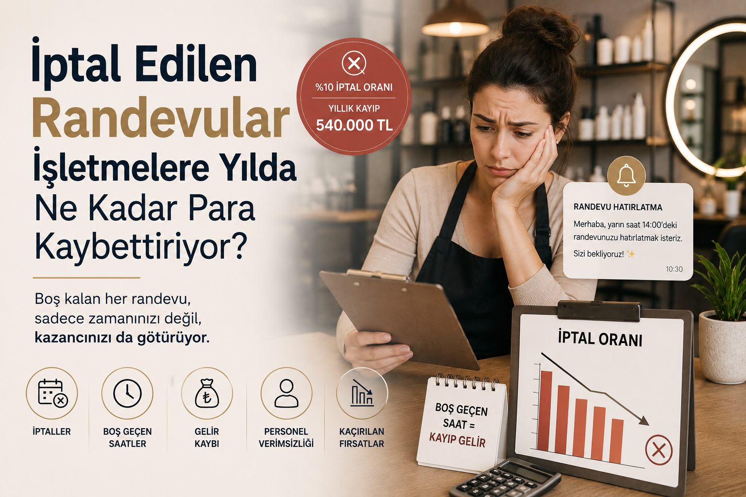İptal Edilen Randevuların İşletmelere Maliyeti Nasıl Hesaplanır?