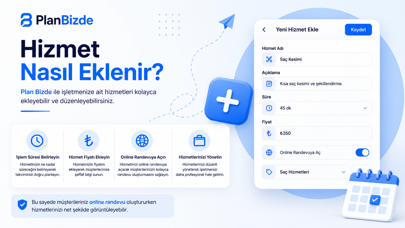 Plan Bizde'de Hizmet Nasıl Eklenir? Adım Adım Kullanım Rehberi